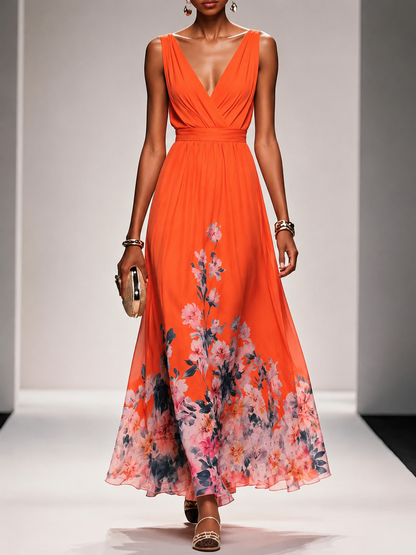 Gloria | Sleeveless A-Line Maxi Dress