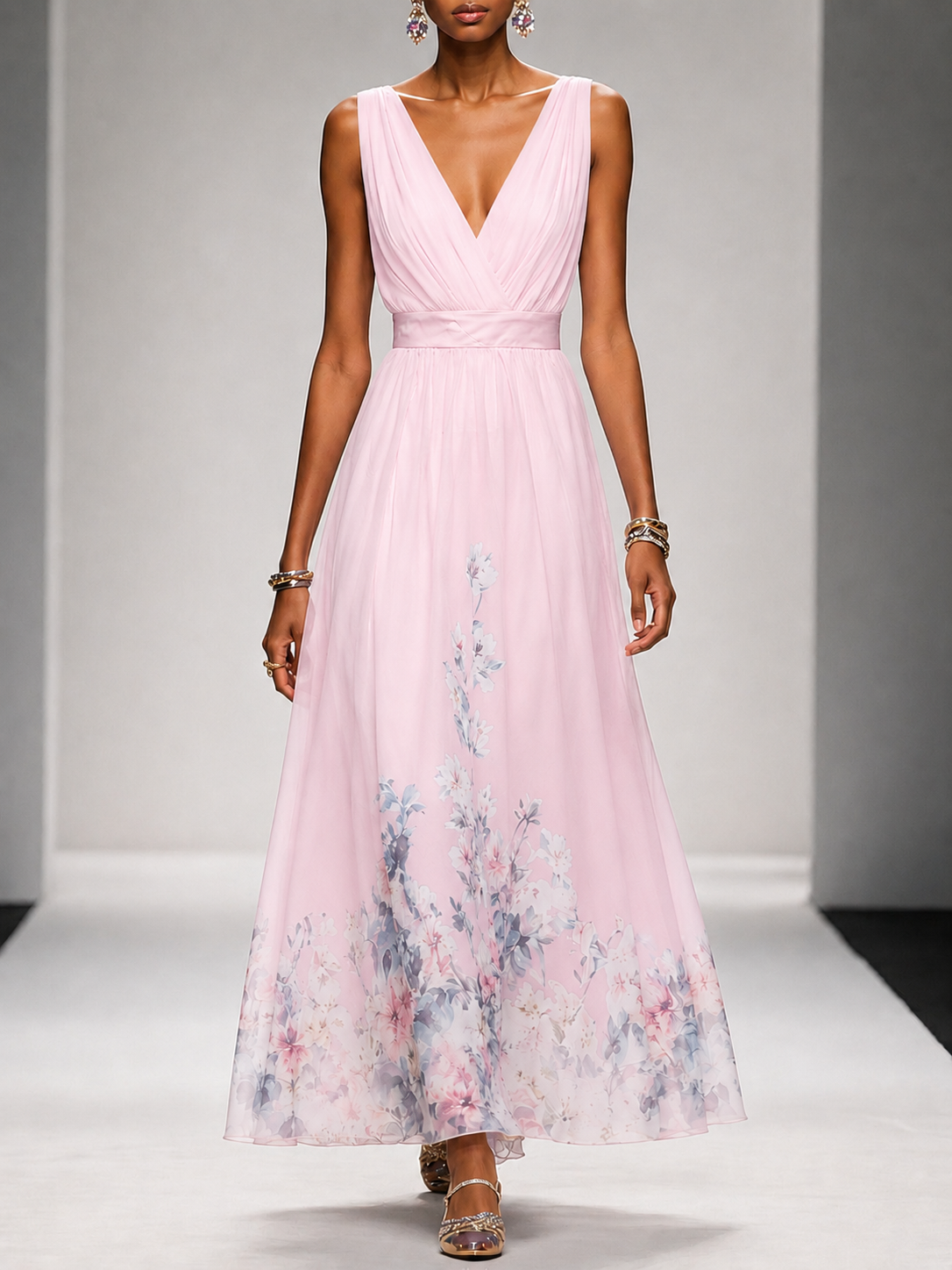Gloria | Sleeveless A-Line Maxi Dress