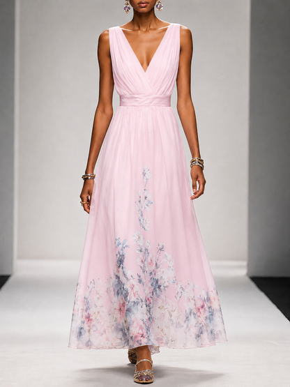 Gloria | Sleeveless A-Line Maxi Dress