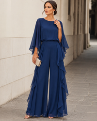 Viviana™ | Cape-Sleeve Chiffon Two-Piece Set