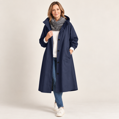 Sabrina™ | Classic Hooded Trench Coat