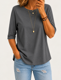 Helen™ | Relaxed Everyday Half-Sleeve Tee