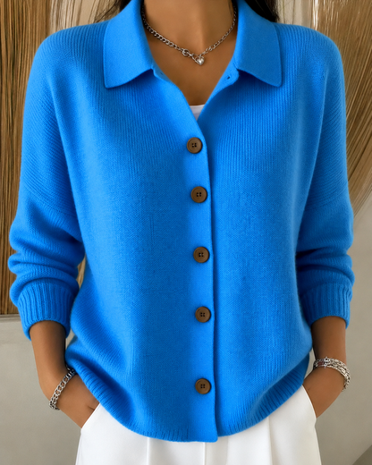 Colette™ | Elegant Button-Collar Cardigan