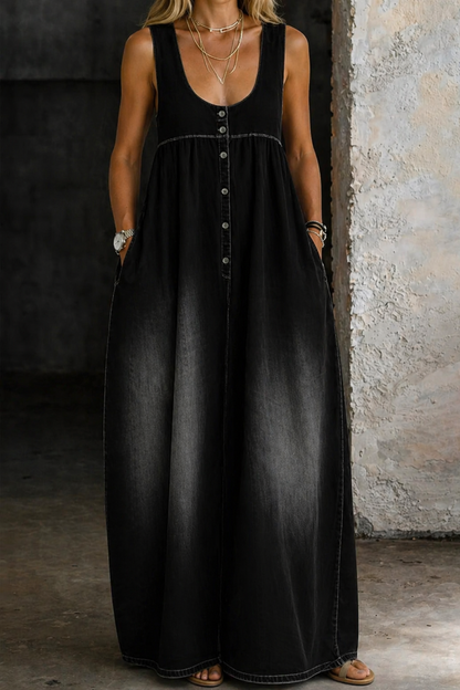 Ginger | Loose Denim Vest Dress