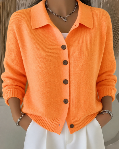 Colette™ | Elegant Button-Collar Cardigan
