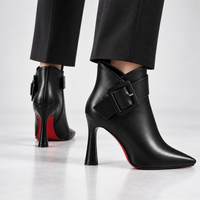 Camille™ | Leather Buckle Ankle Boots