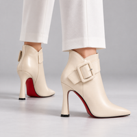 Camille™ | Leather Buckle Ankle Boots