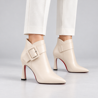 Camille™ | Leather Buckle Ankle Boots