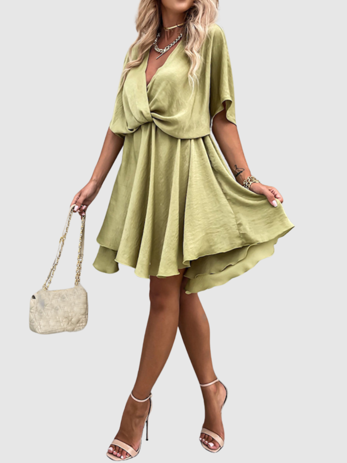 Meadow™ | Silk Wrap Mini Dress