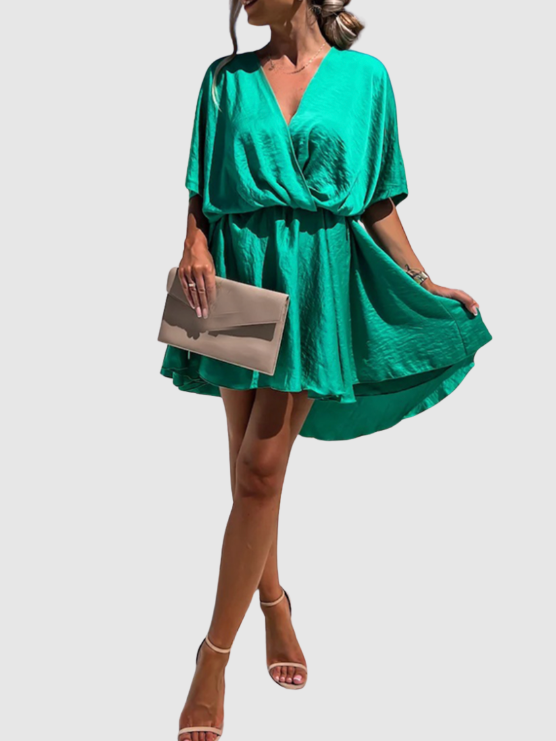 Meadow™ | Silk Wrap Mini Dress