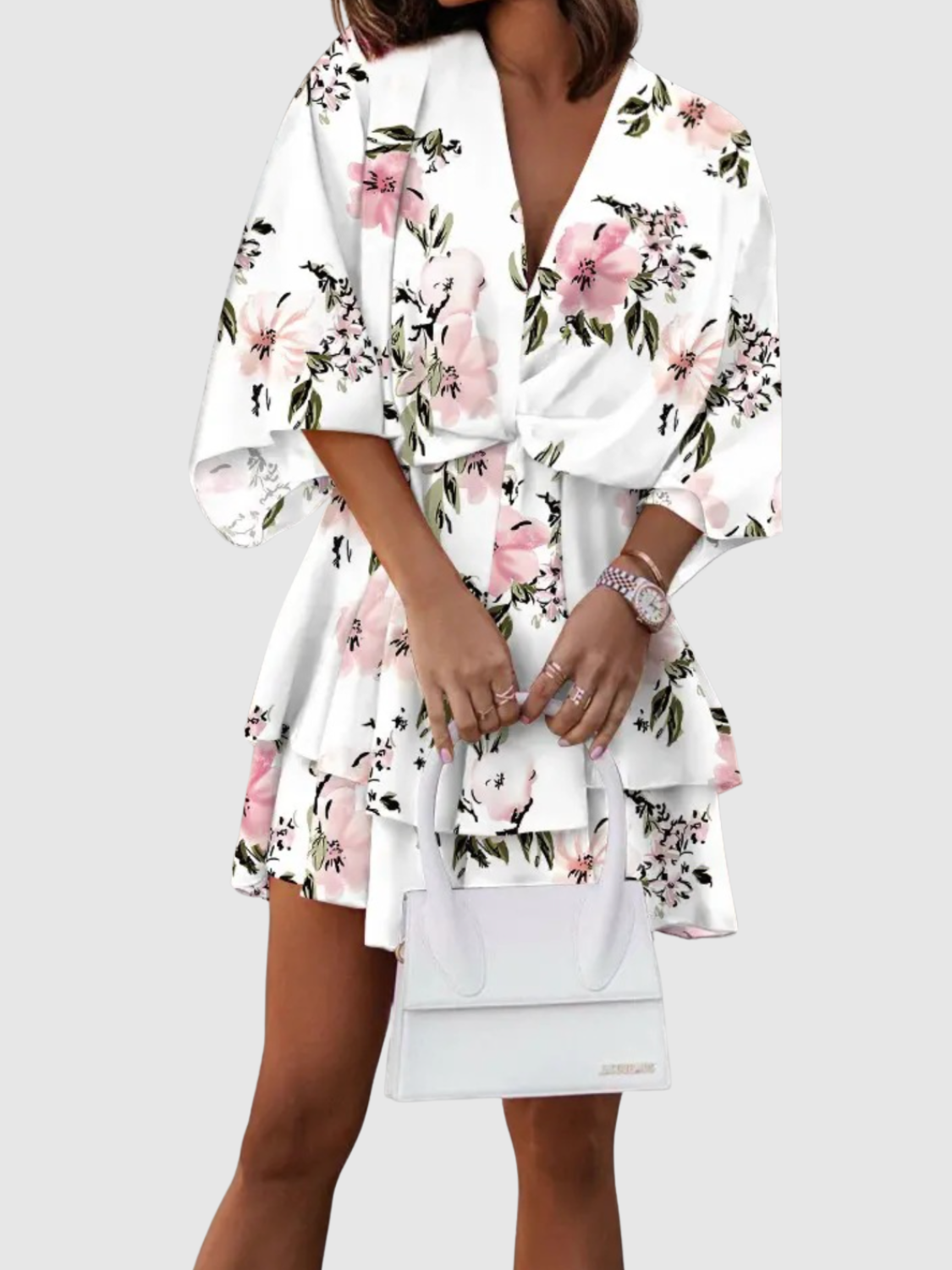 Macy™ | Satin Floral Dress