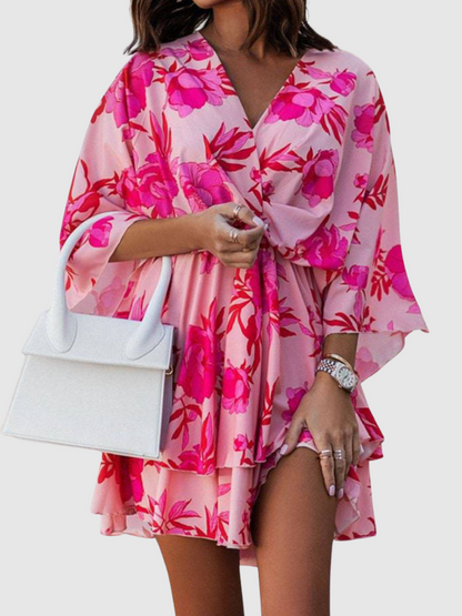 Macy™ | Satin Floral Dress