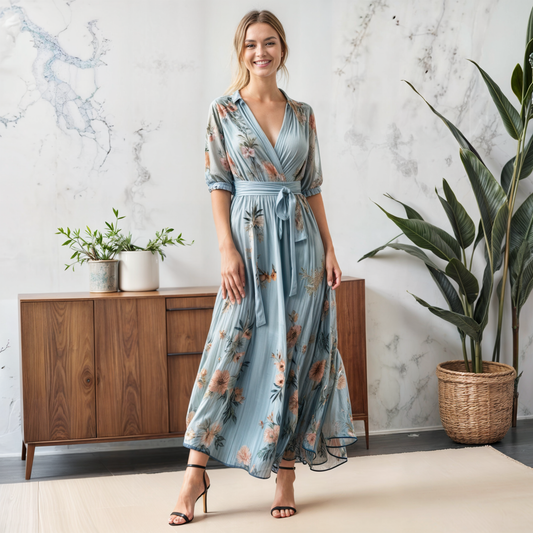 Nicola | V-Neck Midi Dress