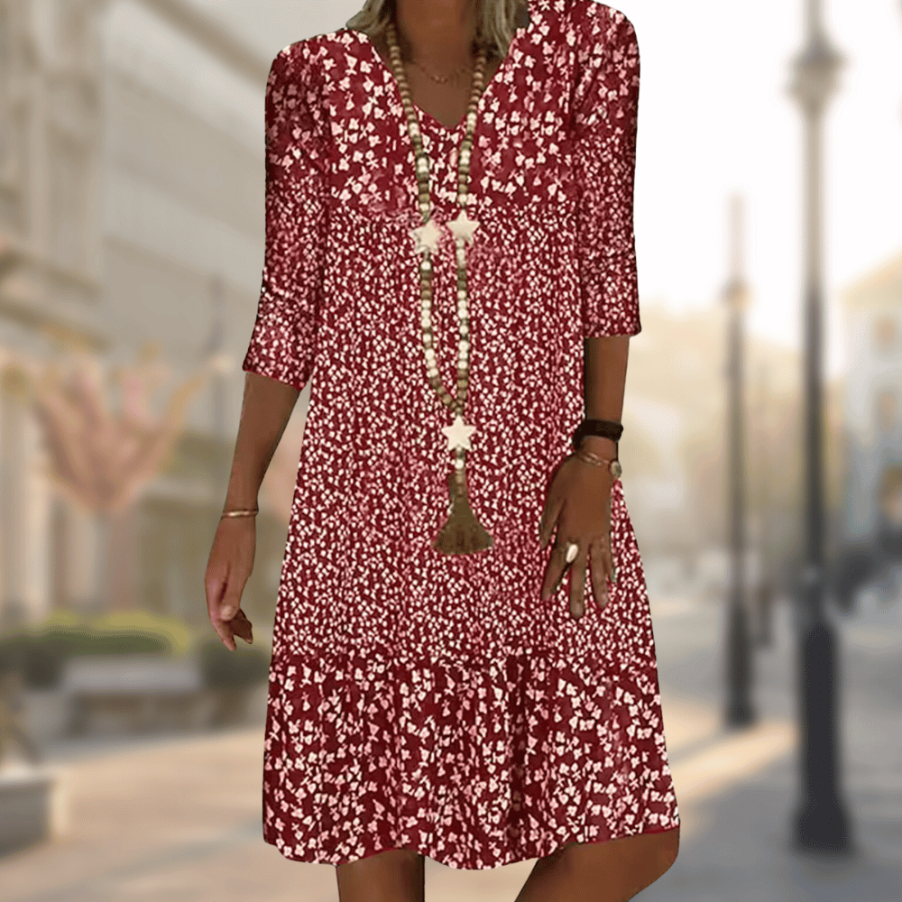 PAMELA | ELEGANT DRESS WITH PRINT