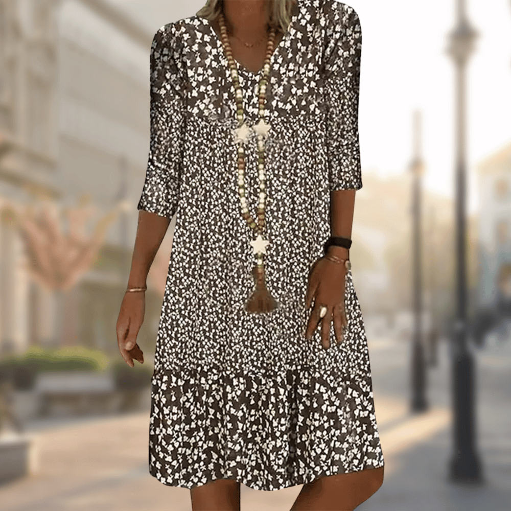PAMELA | ELEGANT DRESS WITH PRINT