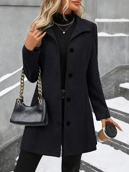 Evelyn™ | Elegant Stand-Collar Coat