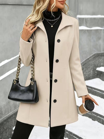 Evelyn™ | Elegant Stand-Collar Coat