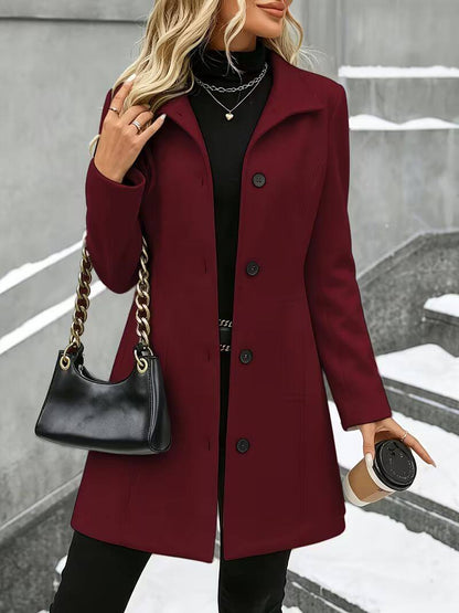 Evelyn™ | Elegant Stand-Collar Coat