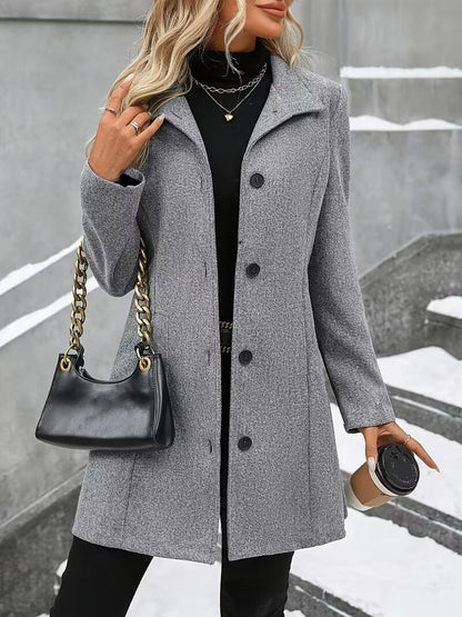 Evelyn™ | Elegant Stand-Collar Coat