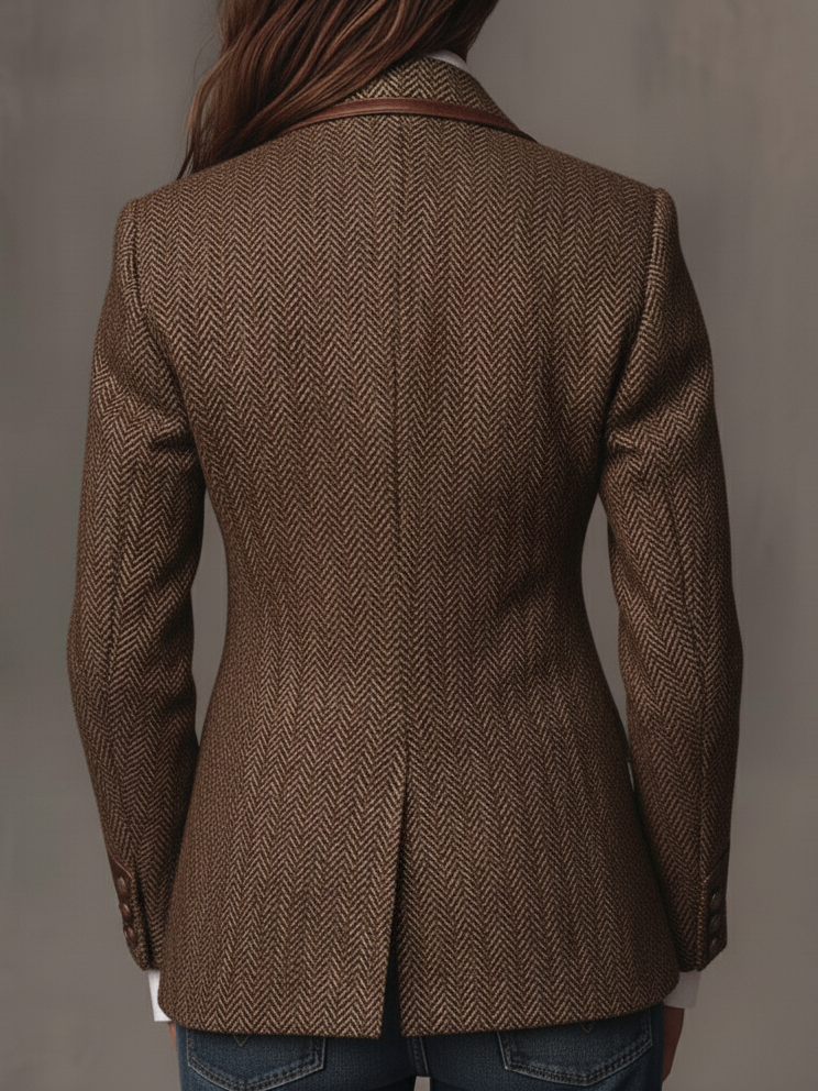 Jacqueline™ | Tailored Herringbone Blazer