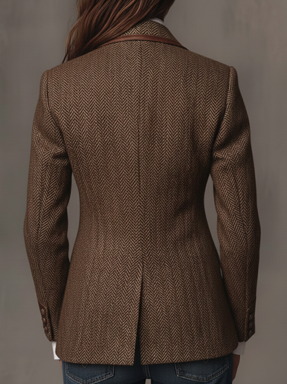 Jacqueline™ | Tailored Herringbone Blazer