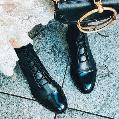 Elsa | Classic Leather Lace-Up Boots