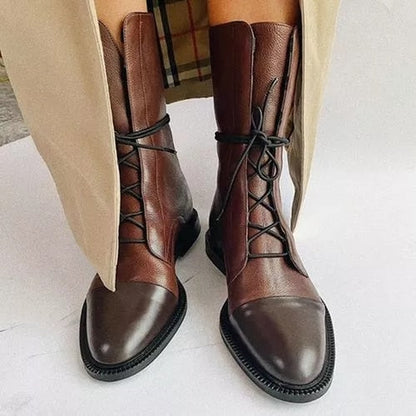 Elsa | Classic Leather Lace-Up Boots