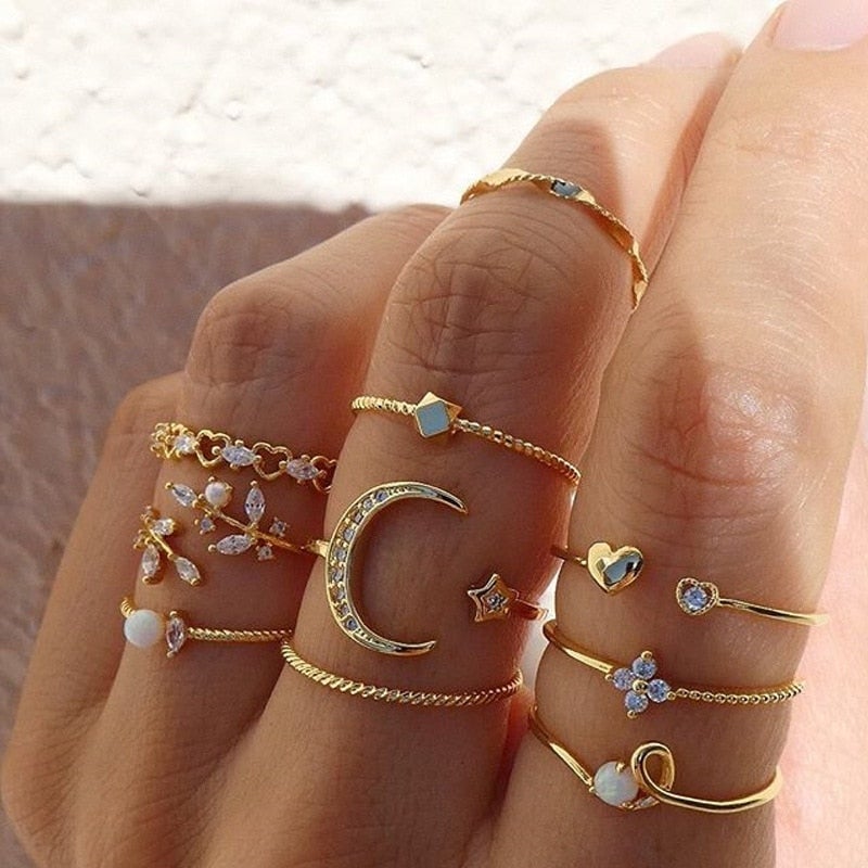 Milly Bohemian Set of 10 Rings