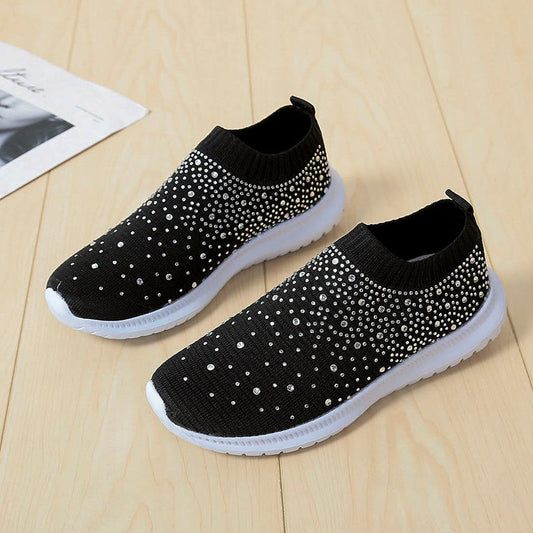 CRYSTAL | RHINESTONE ORTHOPEDIC SLIP-ON SNEAKERS