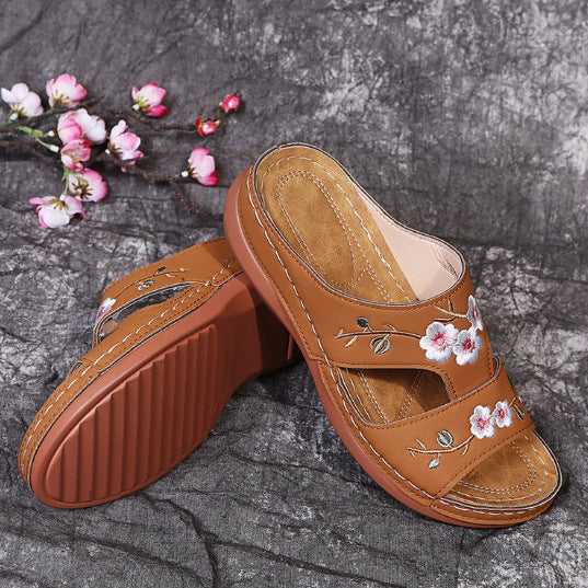 BLOSSOM | FLORAL ORTHOPEDIC SLIDE SANDALS