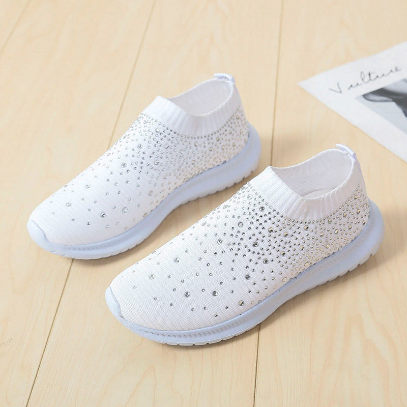 CRYSTAL | RHINESTONE ORTHOPEDIC SLIP-ON SNEAKERS
