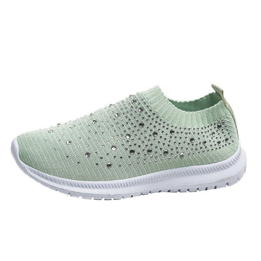 CRYSTAL | RHINESTONE ORTHOPEDIC SLIP-ON SNEAKERS