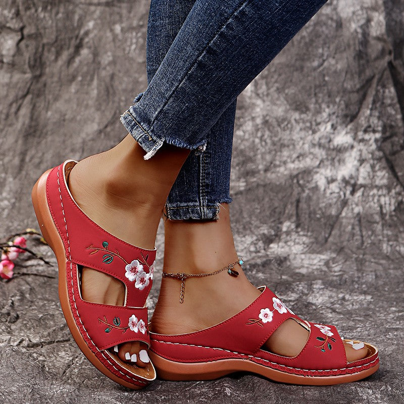 BLOSSOM | FLORAL ORTHOPEDIC SLIDE SANDALS