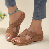 SUSAN | CROSSOVER ORTHOPEDIC WEDGE SANDALS