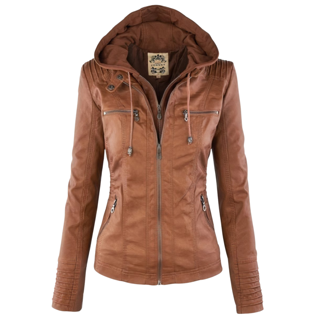 Claudia™ | Hooded Moto Jacket