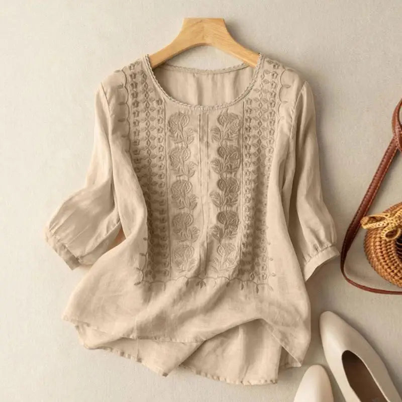 Aurora | Women’s Embroidered Relaxed Blouse