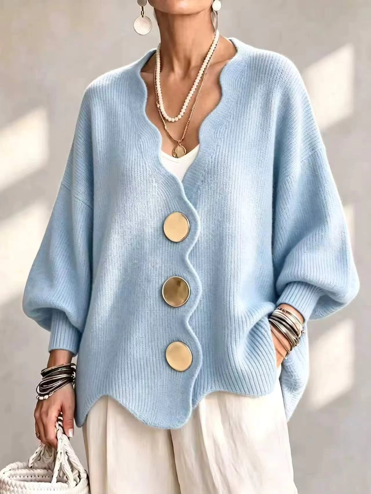 Connie | Loose Button Knit Cardigan