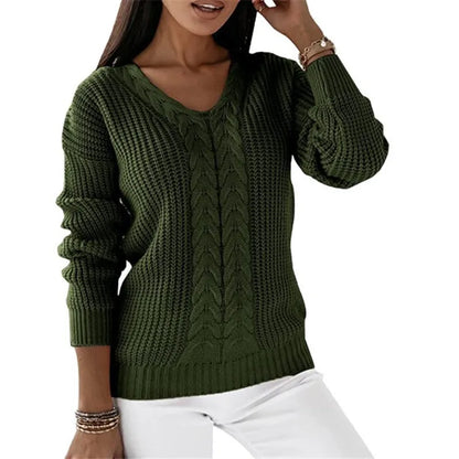 Harper™ | Vintage V-Neck Knit Sweater