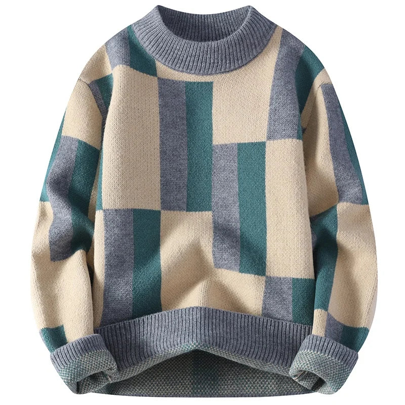 Harper™ | Mock Neck Plaid Sweater for Men