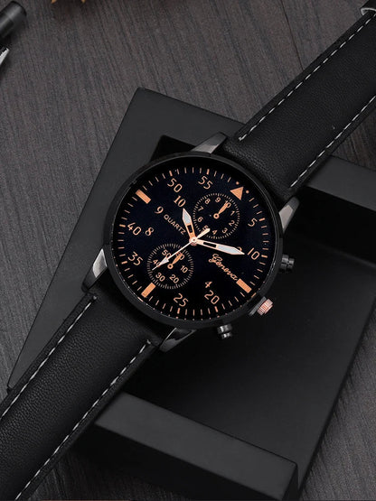 4-Piece Set with Fashion Watch and Bracelets