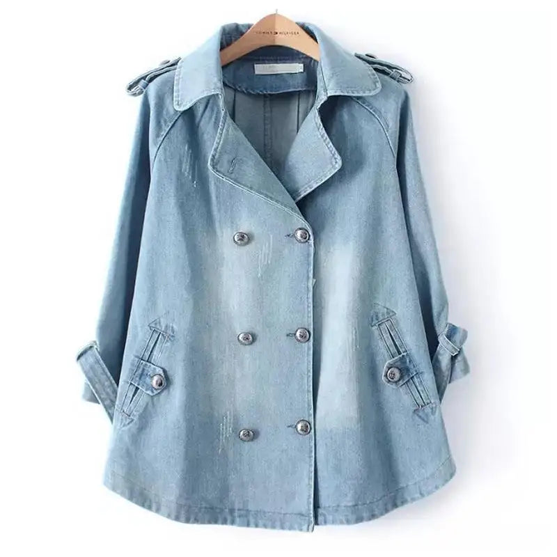 Riviera – Chic Denim Cape Jacket