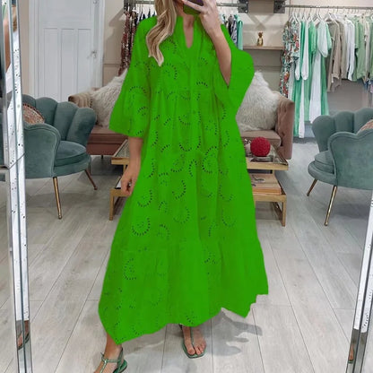 Léa – Embroidered lace dress