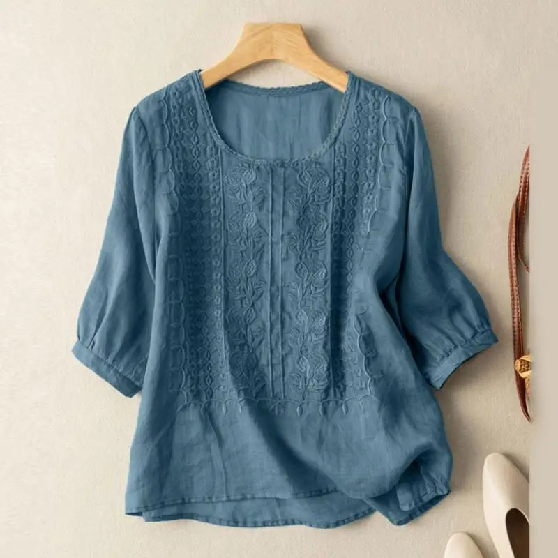 Aurora | Women’s Embroidered Relaxed Blouse