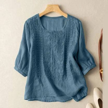 Aurora | Women’s Embroidered Relaxed Blouse