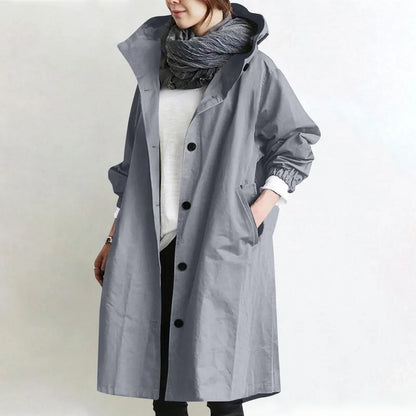 Sabrina™ | Classic Hooded Trench Coat