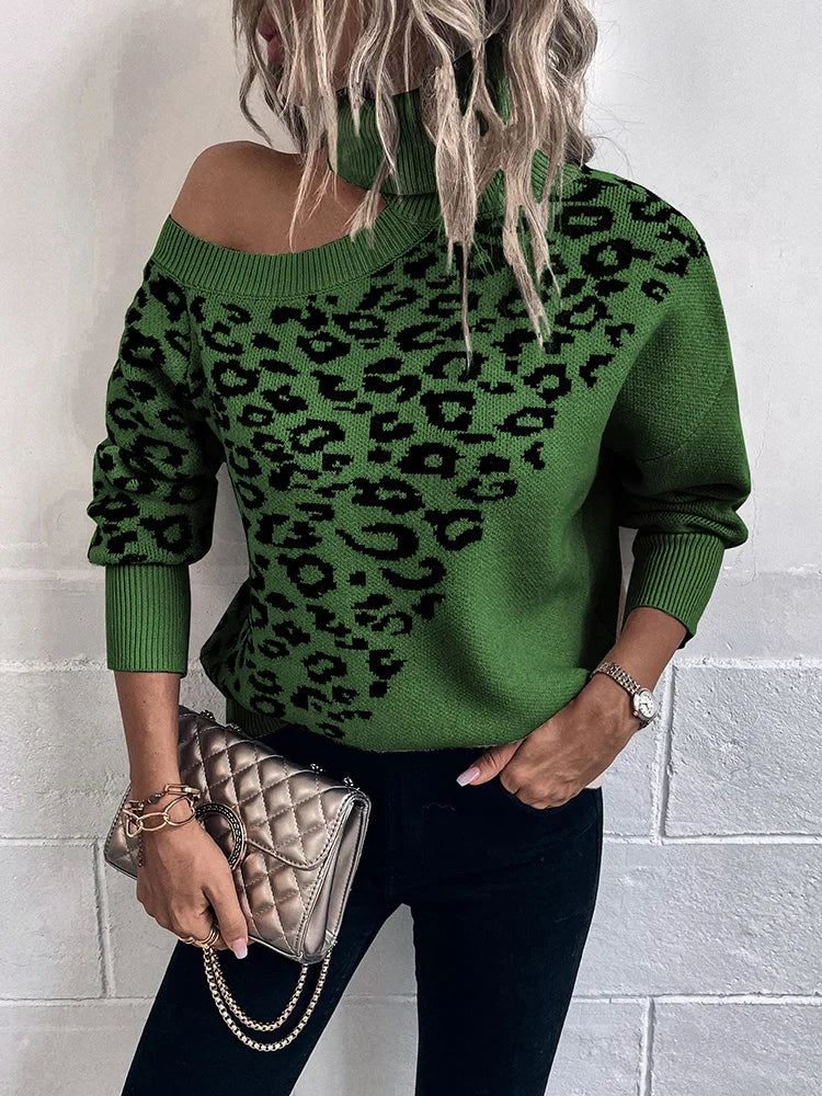 Harper™ | Leopard Drop Shoulder Sweater