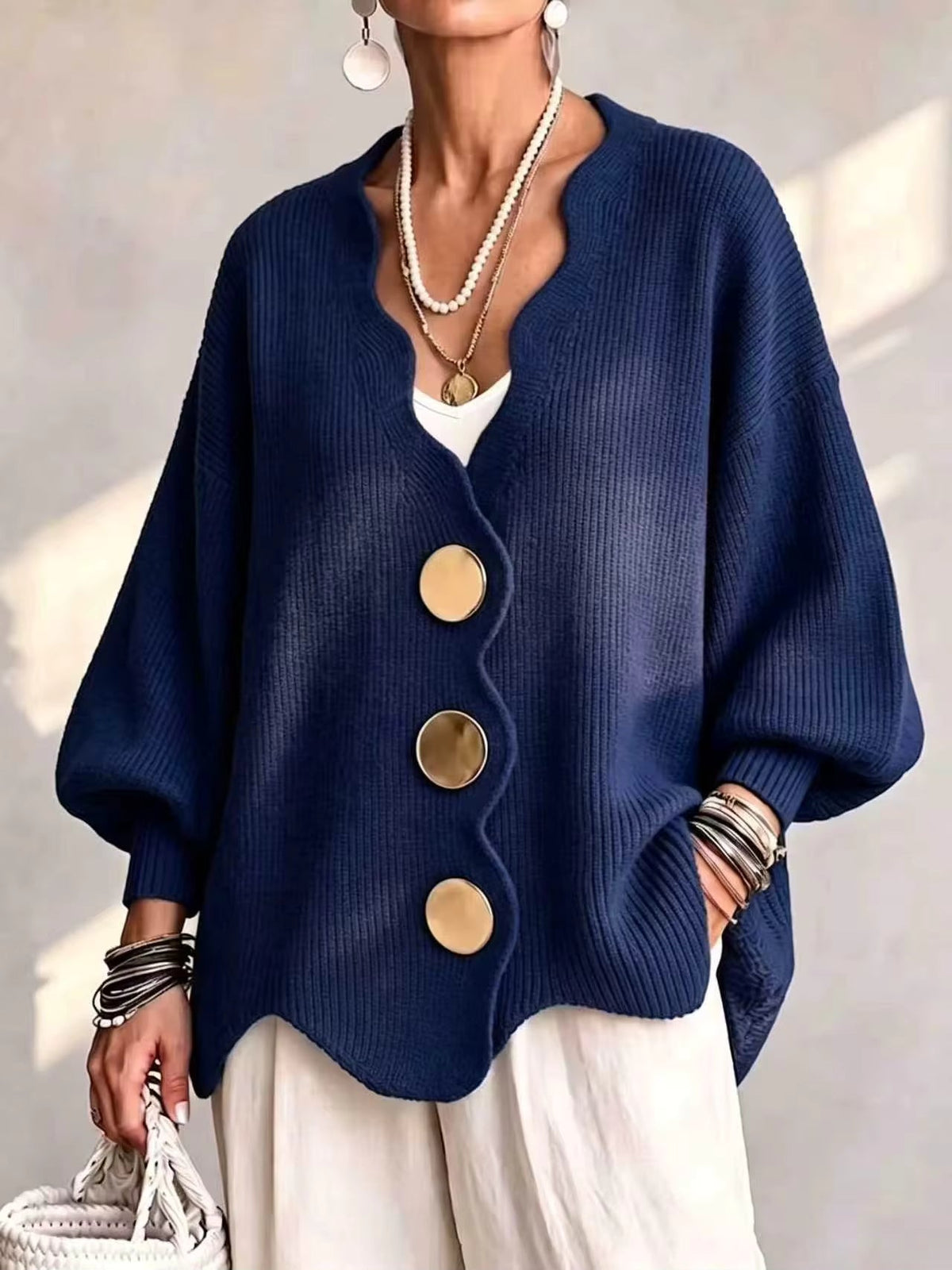 Connie | Loose Button Knit Cardigan