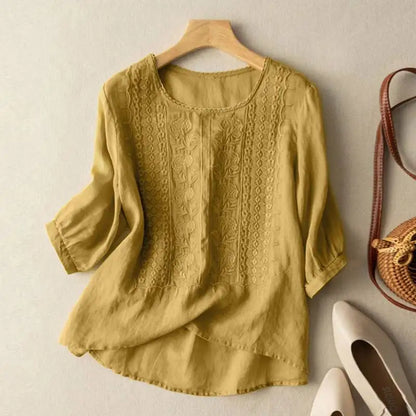 Aurora | Women’s Embroidered Relaxed Blouse
