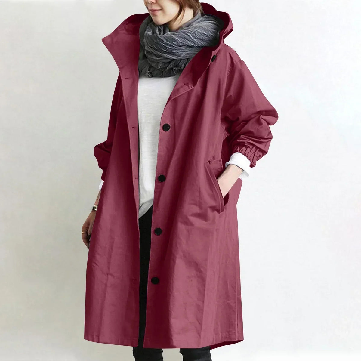 Sabrina™ | Classic Hooded Trench Coat