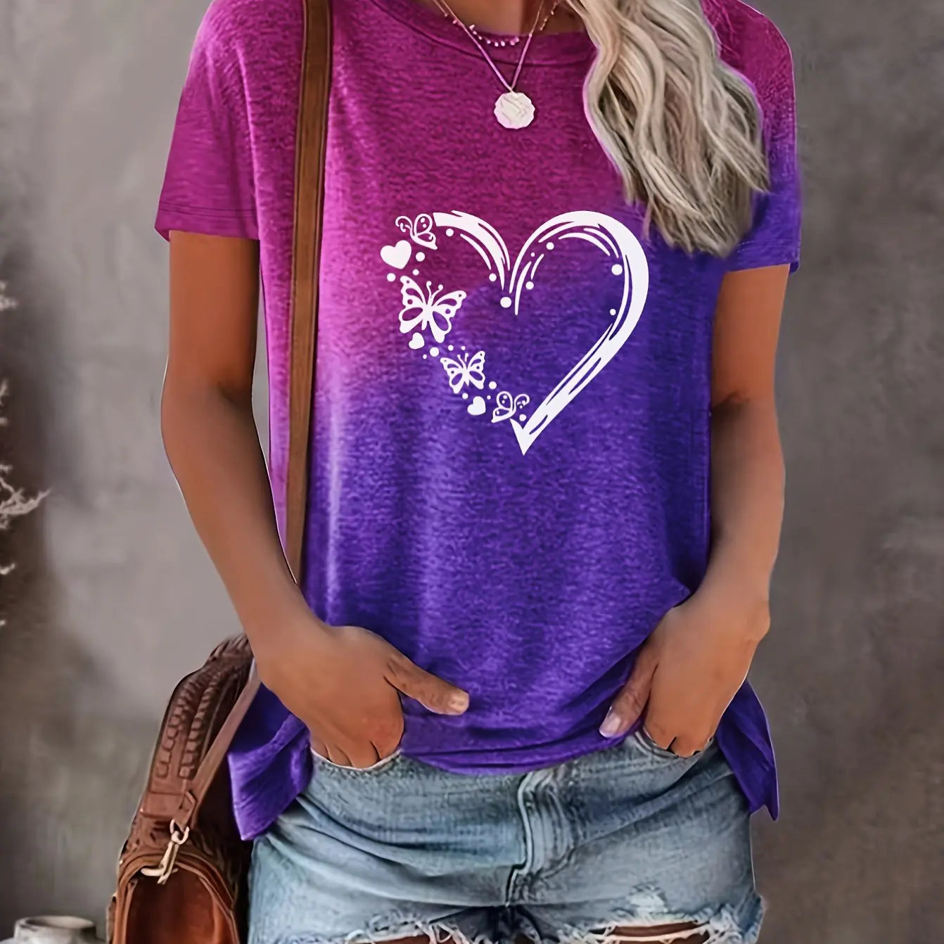 Yara | Heart Print Oversized T-Shirt